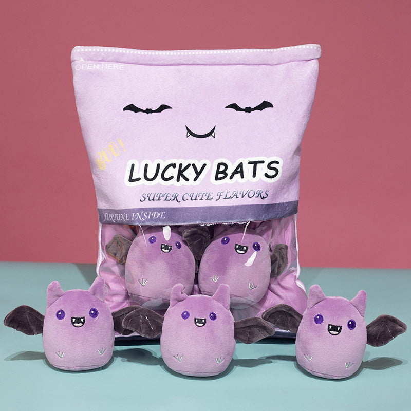 Bat cushion in lilac purple