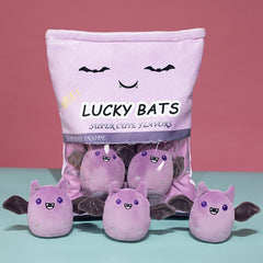Bat cushion in lilac purple