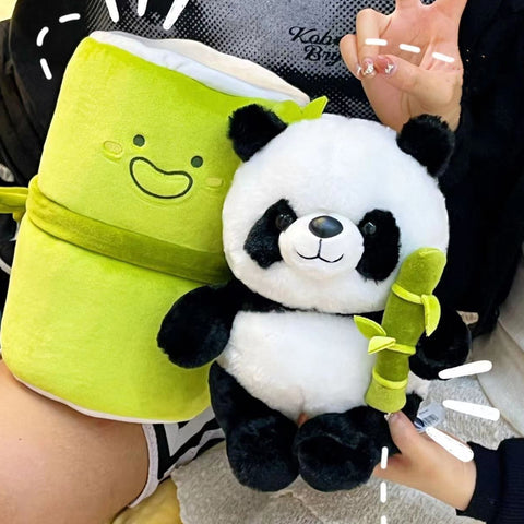 Panda Plush Toy with Storage Basket | Soft Toy & Toy Storage Set