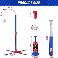 Adjustable height detail on the baseball trainer