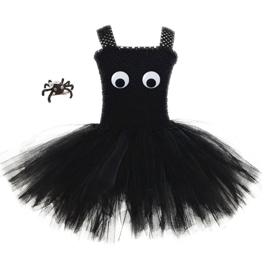 Black spider mesh tutu