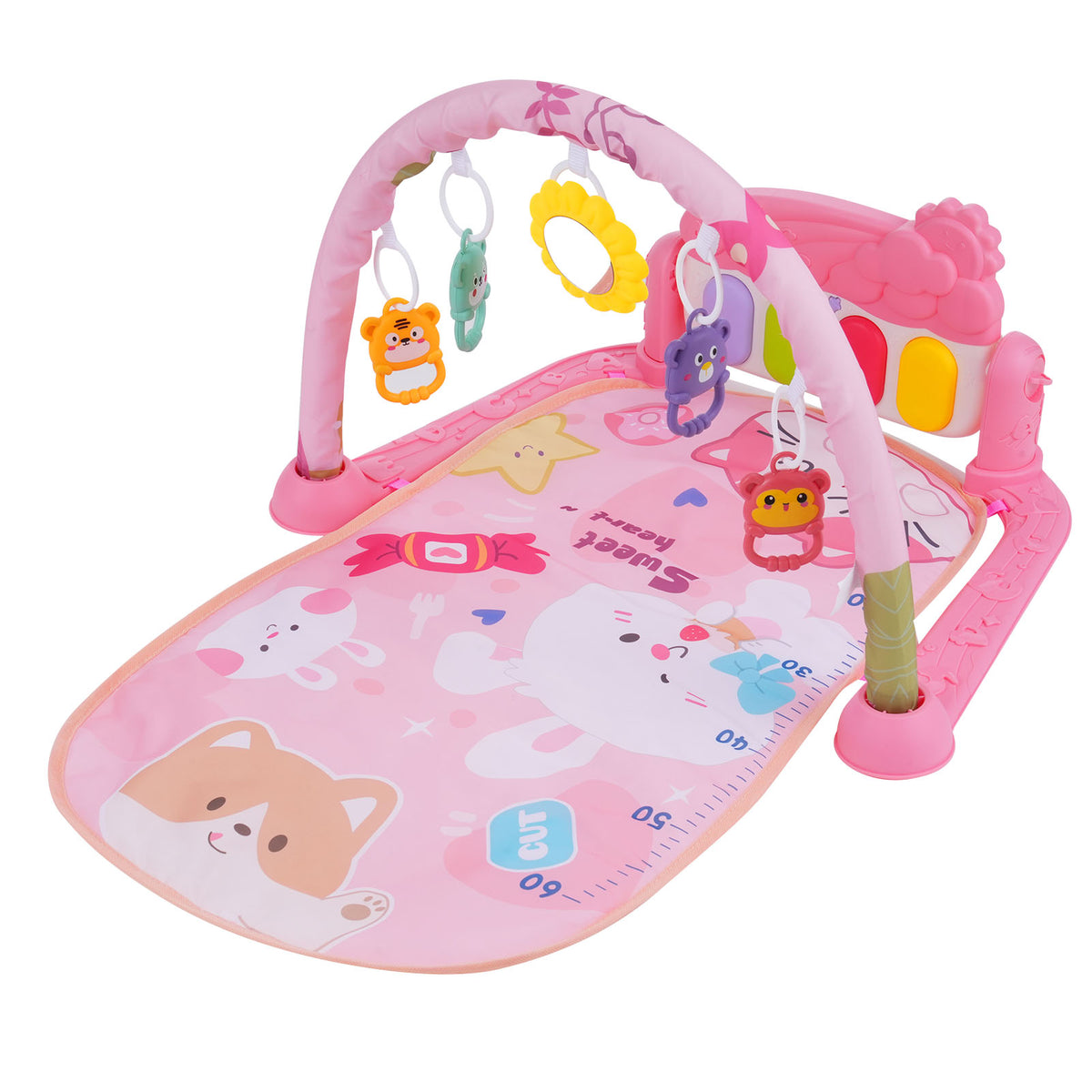 Baby piano play mat full set view