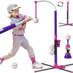 Auto-serve baseball trainer in red