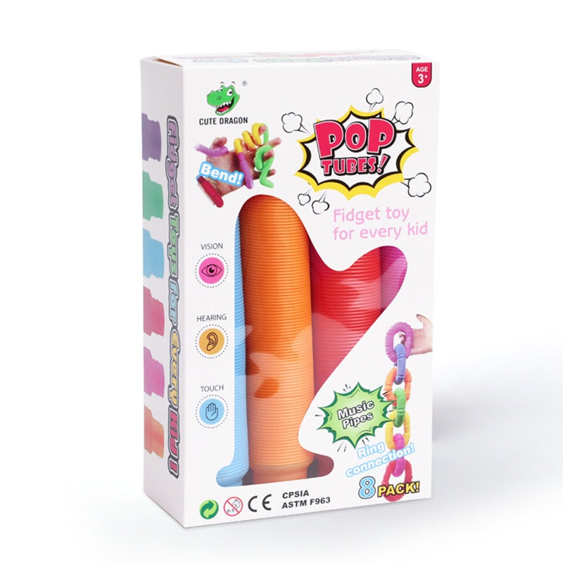 Pop Tube Sensory Toys – Stretchy Fidget Tubes for Kids & Stress Relief