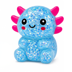 Axolotl Glitter Squishy Blue
