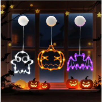 Set of three Halloween window lights