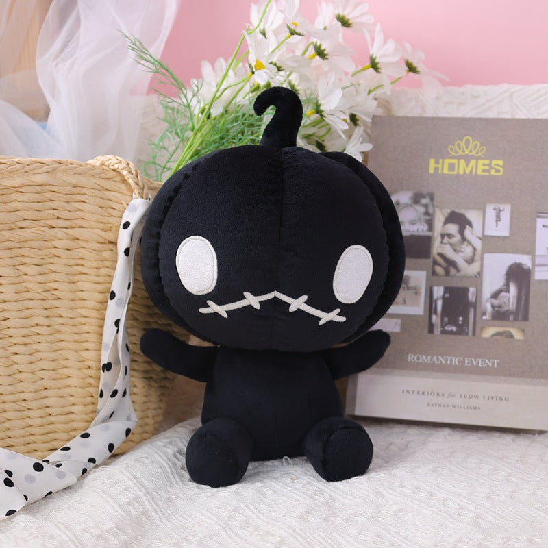 Black pumpkin plush doll