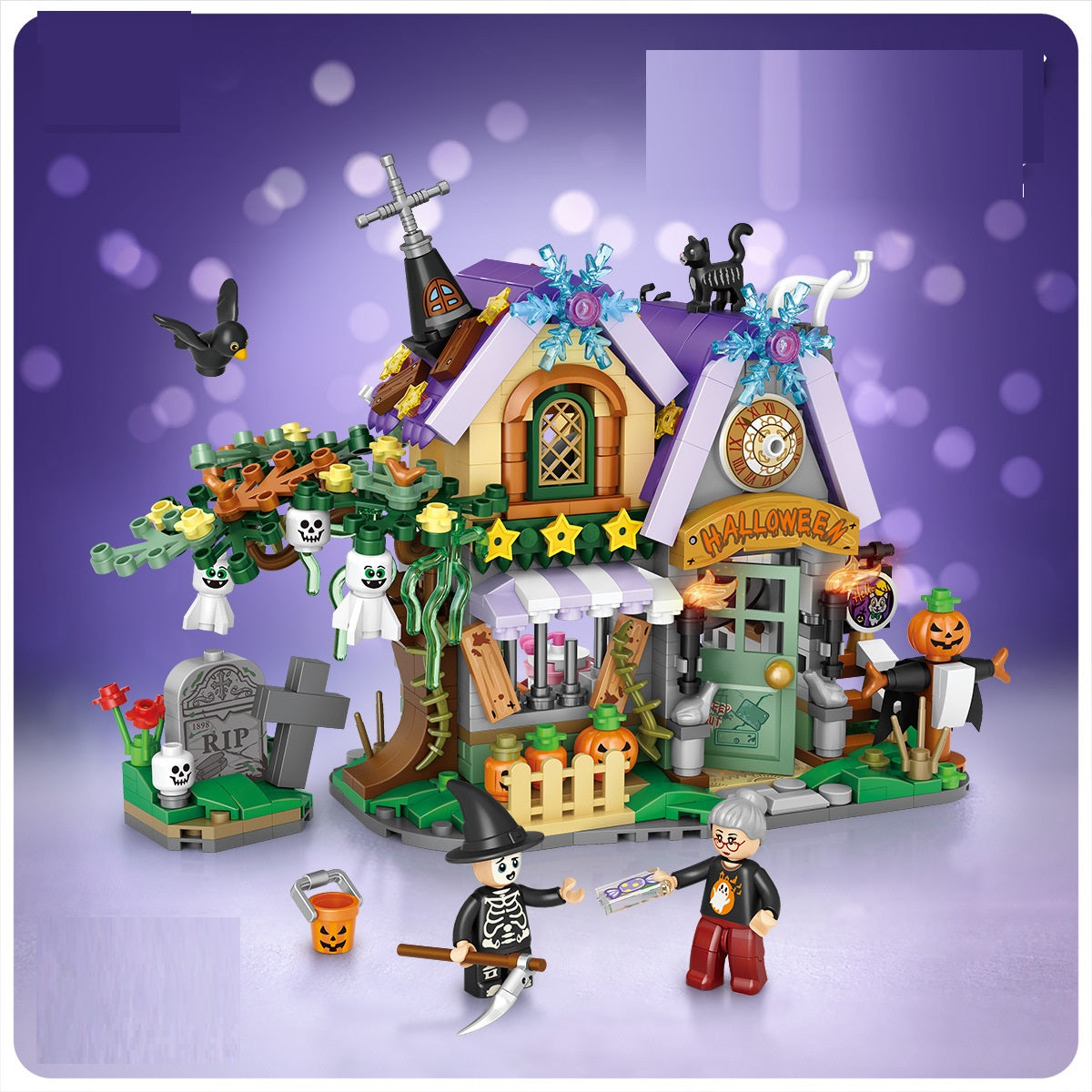 Spooky huts build