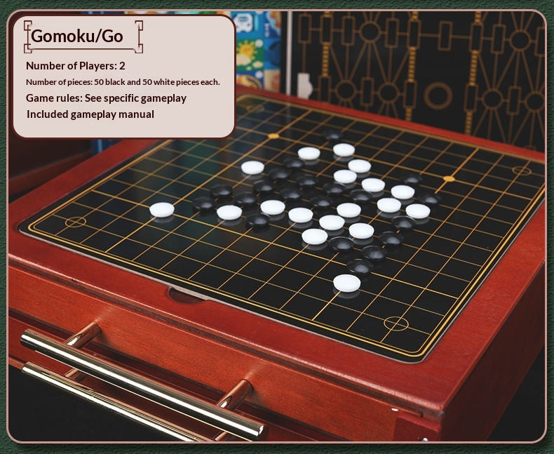 15-in-1 Board Game Set – Chess, Backgammon & Family Classics All-in-One