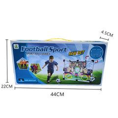 Football goal packed down flat
