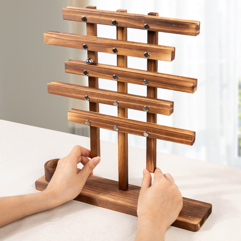Montessori Wooden Balance Game – Rolling Ball Coordination Puzzle for Kids