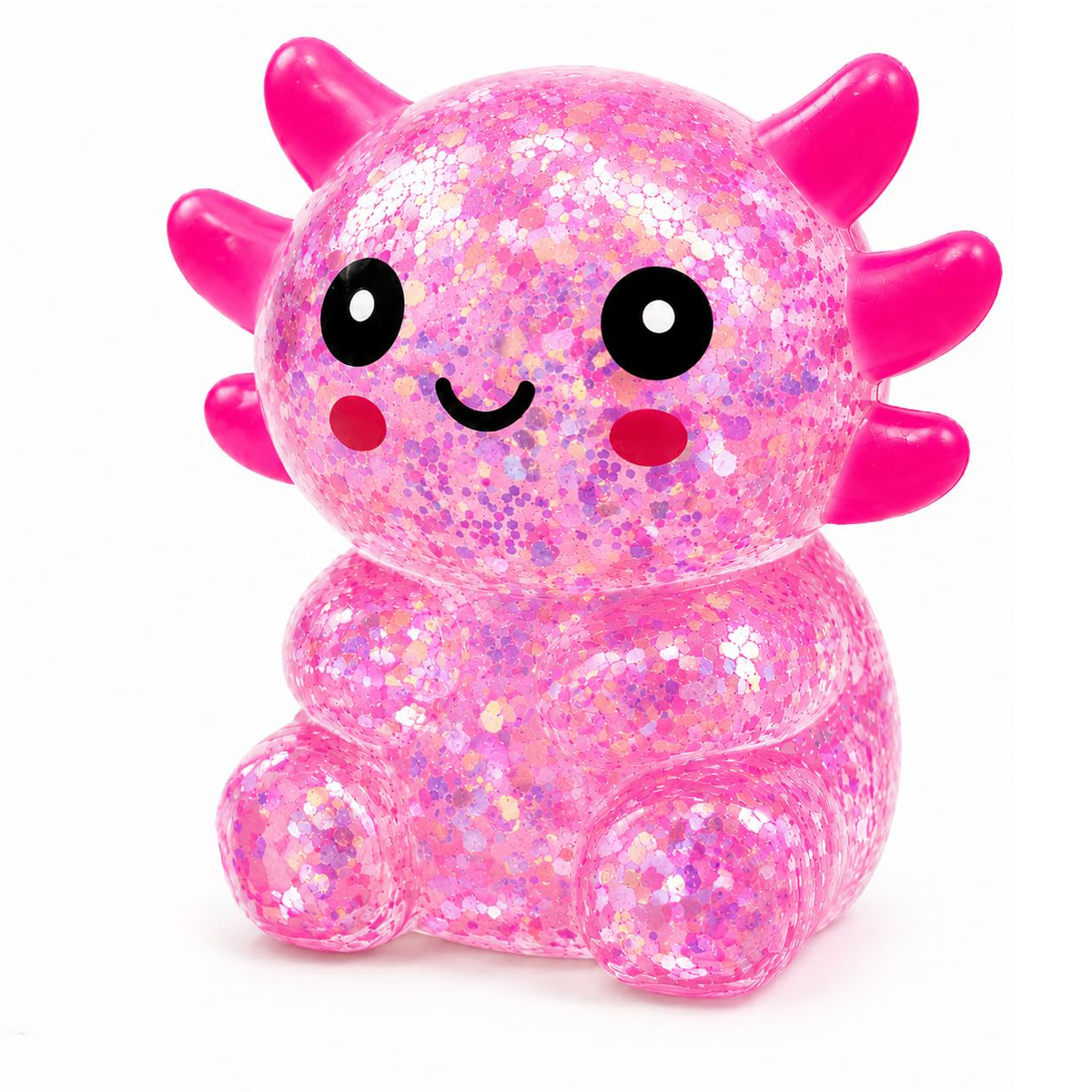 Axolotl Glitter Squishy Pink