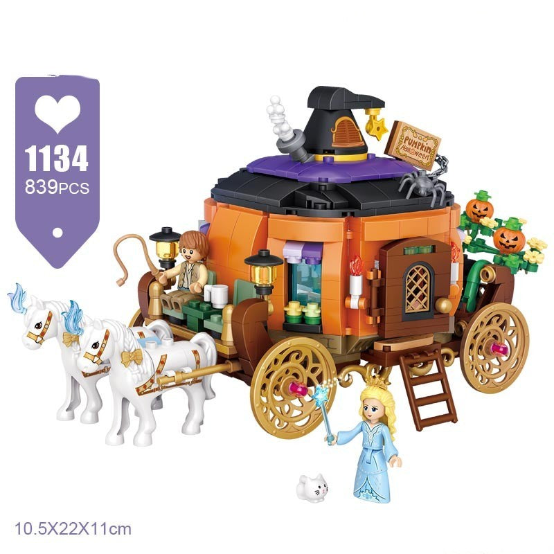 Pumpkin carriage micro brick model