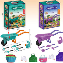 Kids Garden Wheelbarrow Set – Outdoor Gardening Toy Kit with Tools