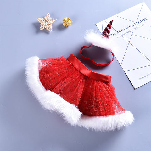 Red tulle tutu and matching headband