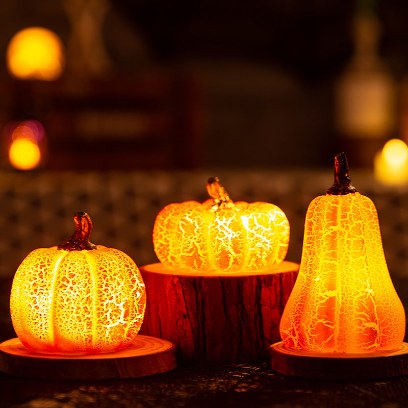 Pumpkin lantern on a porch step
