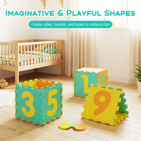 Marker discs included with the hopscotch mat