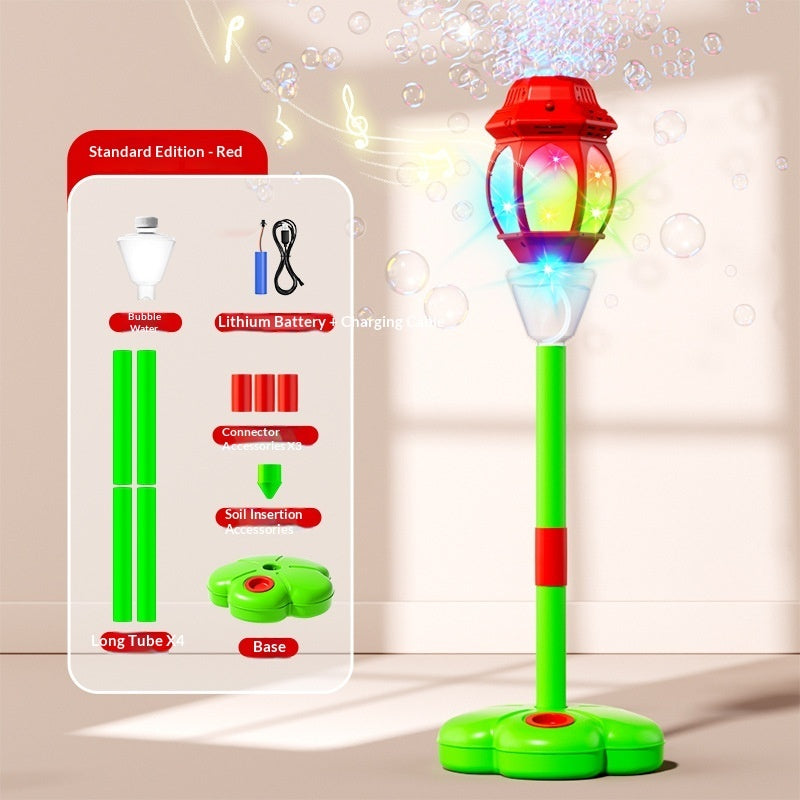 BubbleGlow Street Lamp – Musical Bubble Machine for Kids