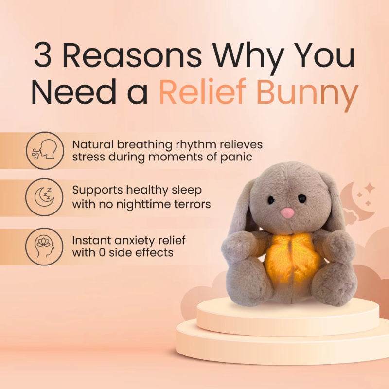 Breathing Bunny Plush Toy for Kids | Calming Sensory Sleep Companion