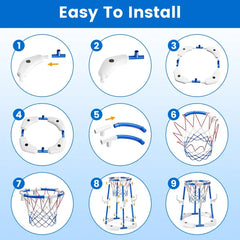 Pool Basketball Hoop Game Set – Floating Water Basketball for Kids & Family