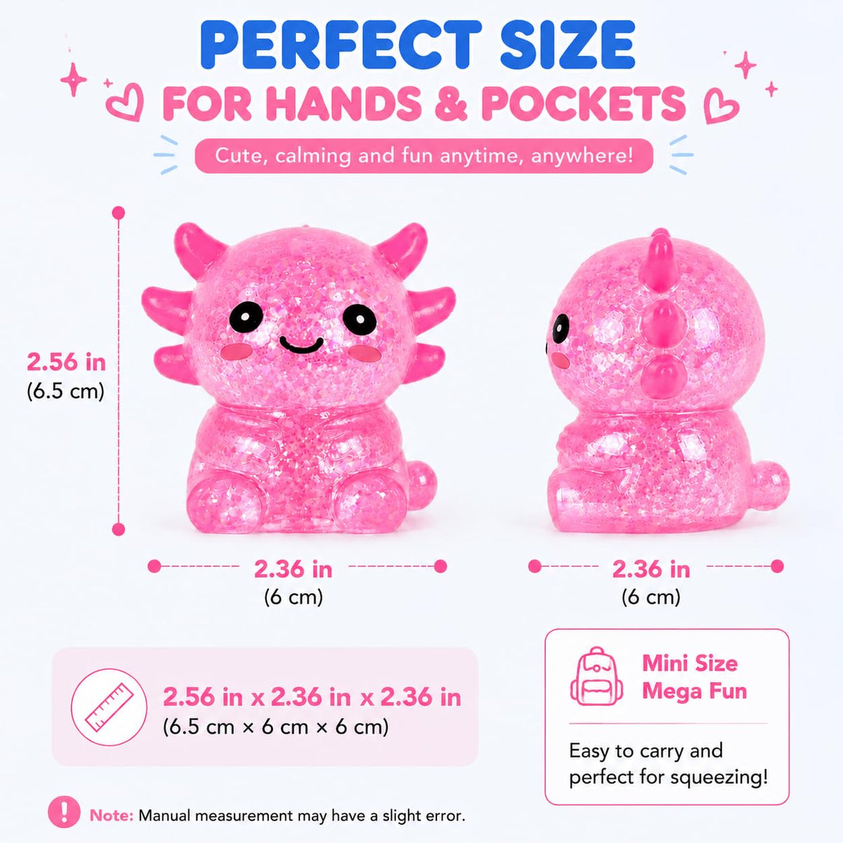 Axolotl Glitter Squishy