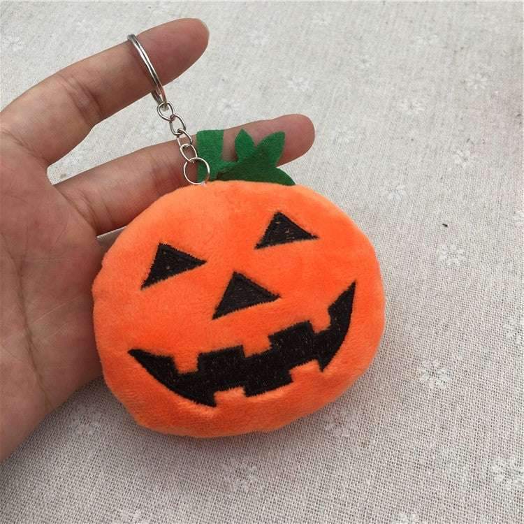 Mini pumpkin plush sleepy face