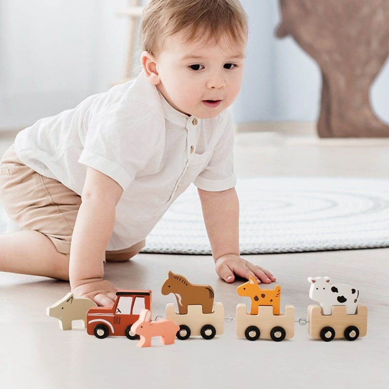 Farm animal train carriages
