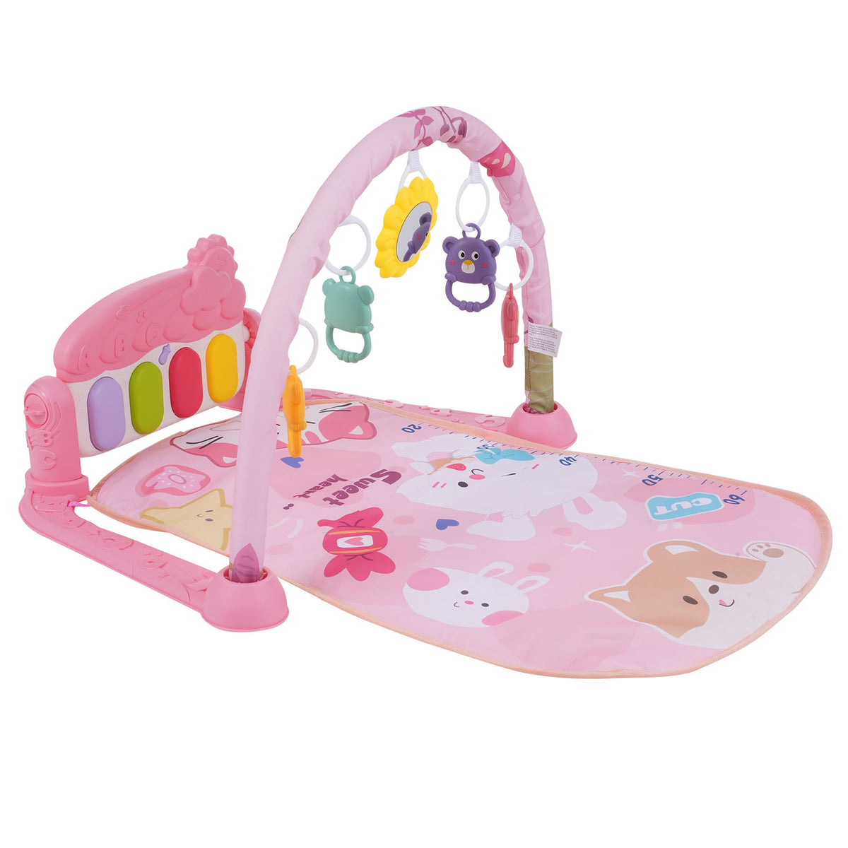 Play mat laid flat for tummy time