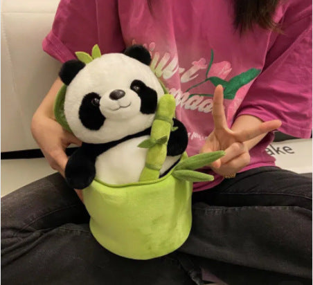 Panda Plush Toy with Storage Basket | Soft Toy & Toy Storage Set