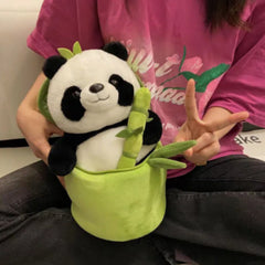 Panda Plush Toy with Storage Basket | Soft Toy & Toy Storage Set