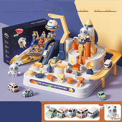 Space Adventure Car Track Toy – Kids Interactive Race Track Playset with Cars