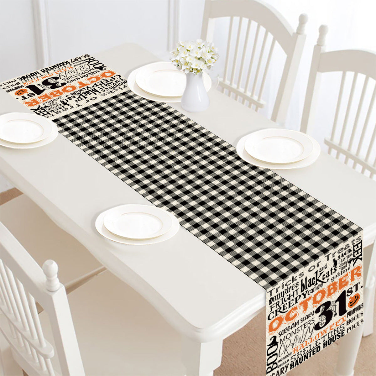 Halloween table runner print 4