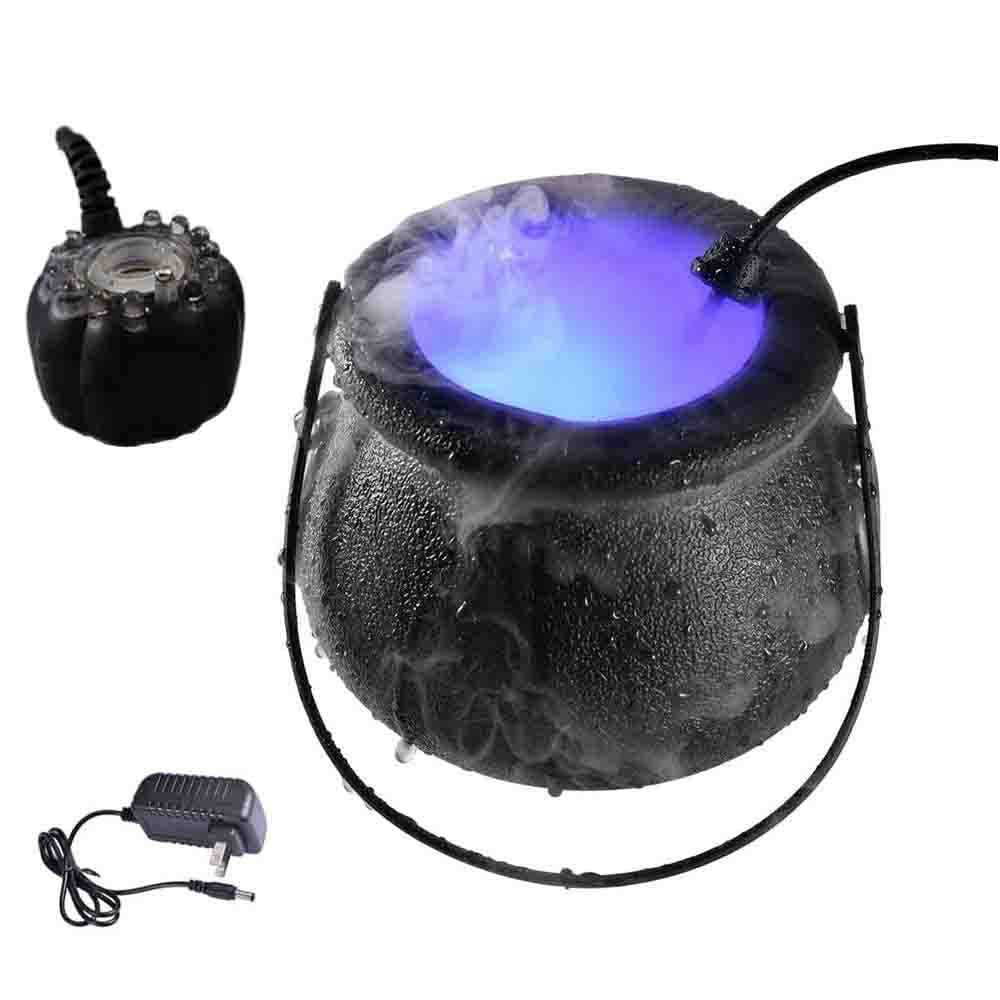 Matte black witch cauldron fog machine