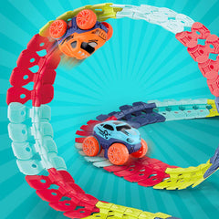 Magnetic Race Track Set for Kids with Self-Driving Car
