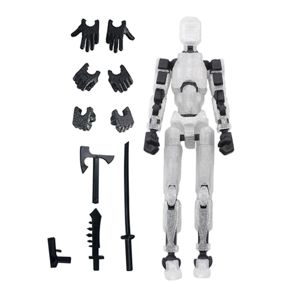 Articulated 3D Printed Action Figure with Accessories - Flexible Poseable Design, Durable ABS Material, 5.39 Inches 10