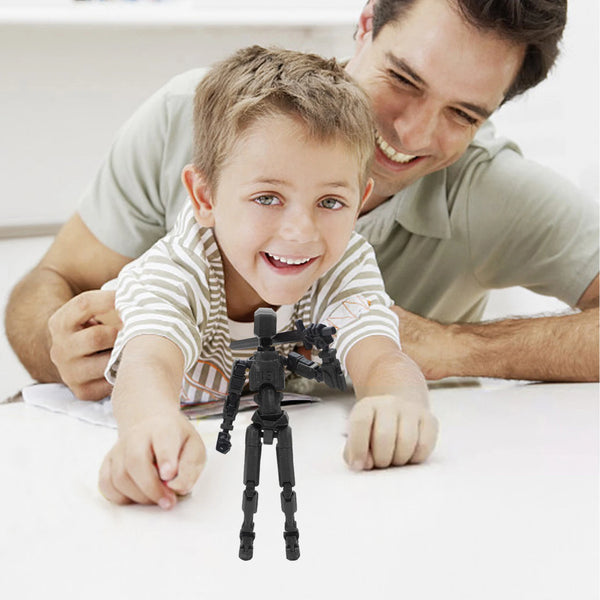 Articulated 3D Printed Action Figure with Accessories - Flexible Poseable Design, Durable ABS Material, 5.39 Inches 3