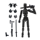Articulated 3D Printed Action Figure with Accessories - Flexible Poseable Design, Durable ABS Material, 5.39 Inches 6