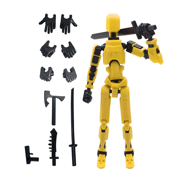 Articulated 3D Printed Action Figure with Accessories - Flexible Poseable Design, Durable ABS Material, 5.39 Inches 9