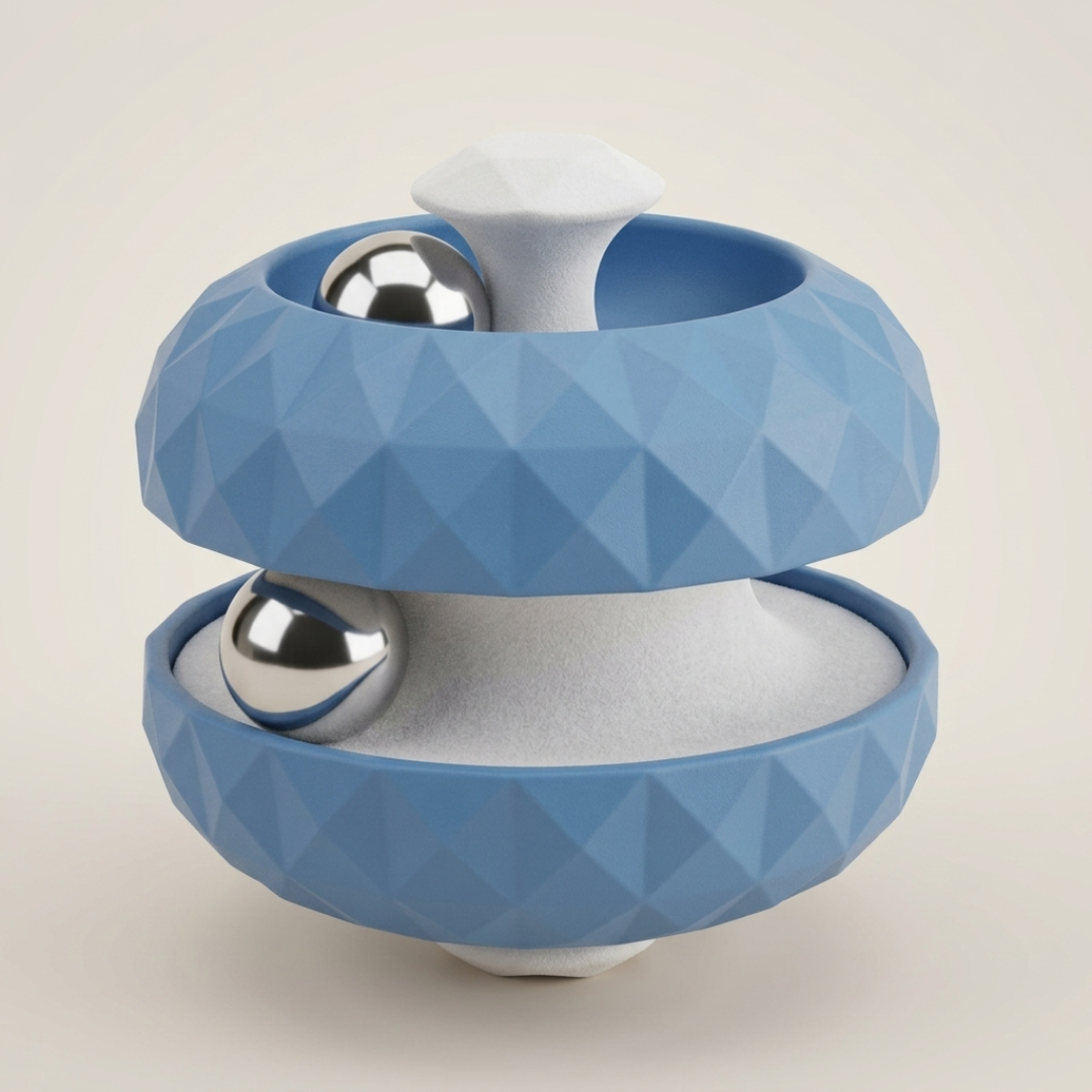 Gyro Ball Fidget Spinner – Rolling Metal Ball Sensory Toy for Stress Relief