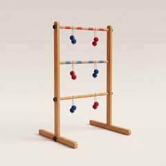Kids Ladder Toss Game – Wooden Outdoor Ball Toss Game for Garden & Parties