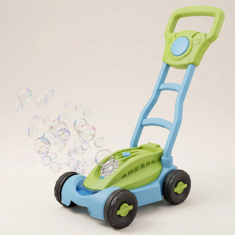 Kids Bubble Lawn Mower Toy – Push Along Outdoor Bubble Blower