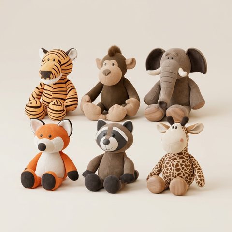 Animal Plush Toy Collection for Kids | Soft Stuffed Animal Cuddle Toys