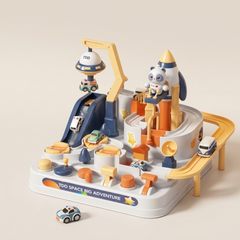 Space Adventure Car Track Toy – Kids Interactive Race Track Playset with Cars