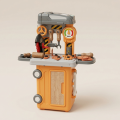 Kids Tool Bus Play Set – Transforming Workshop Toolbox Toy with Tools