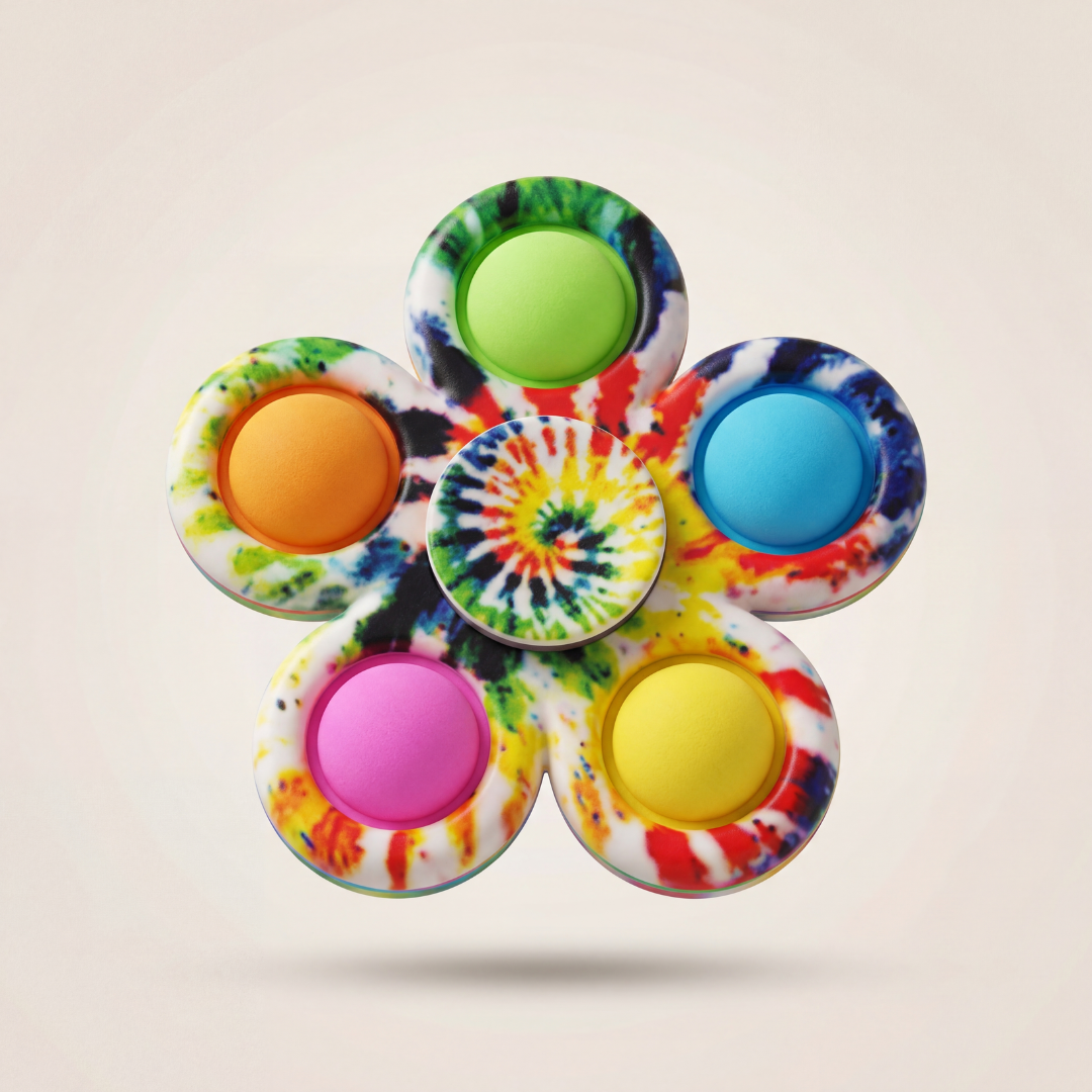 Pop It Fidget Spinner Set – 4 Pack Sensory Stress Relief Toys for Kids