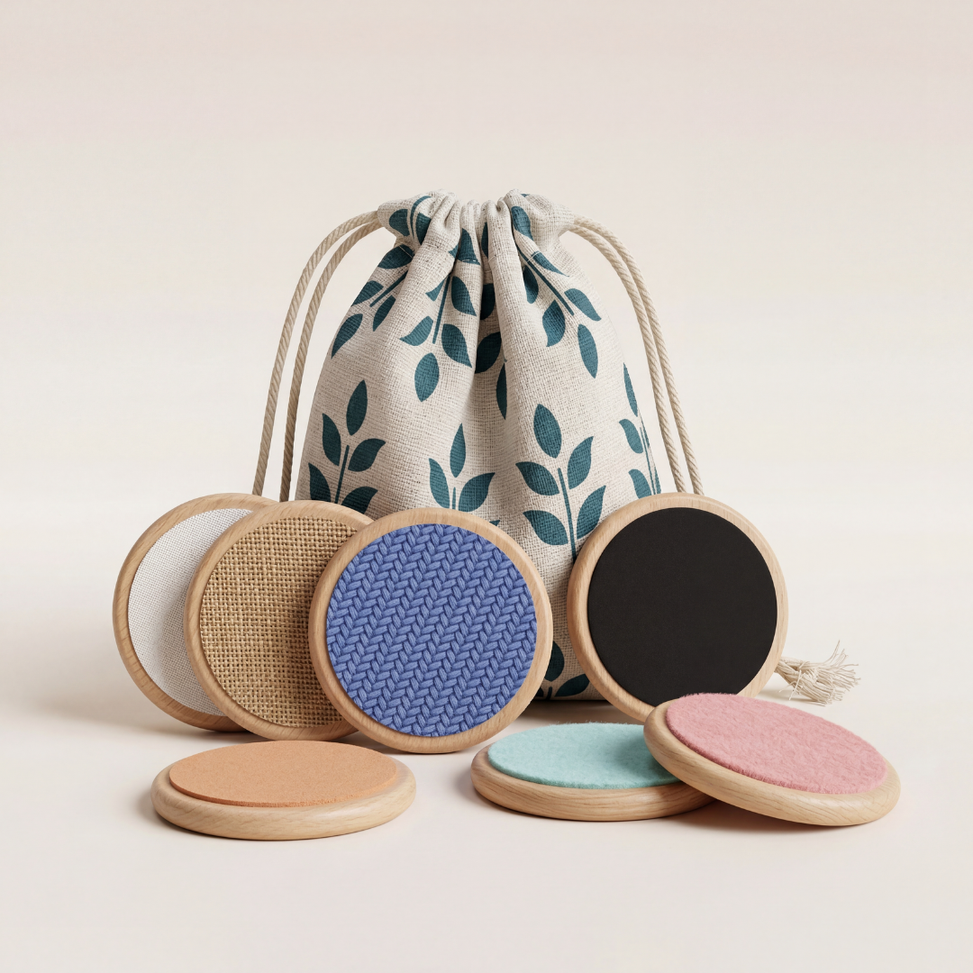 Montessori Sensory Texture Matching Discs – Tactile Learning Toy for Kids
