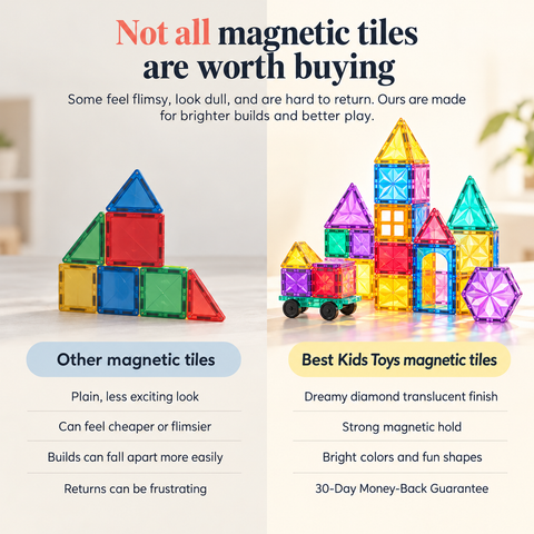 Playlit Magnetic Building Tiles | STEM Toy for Kids