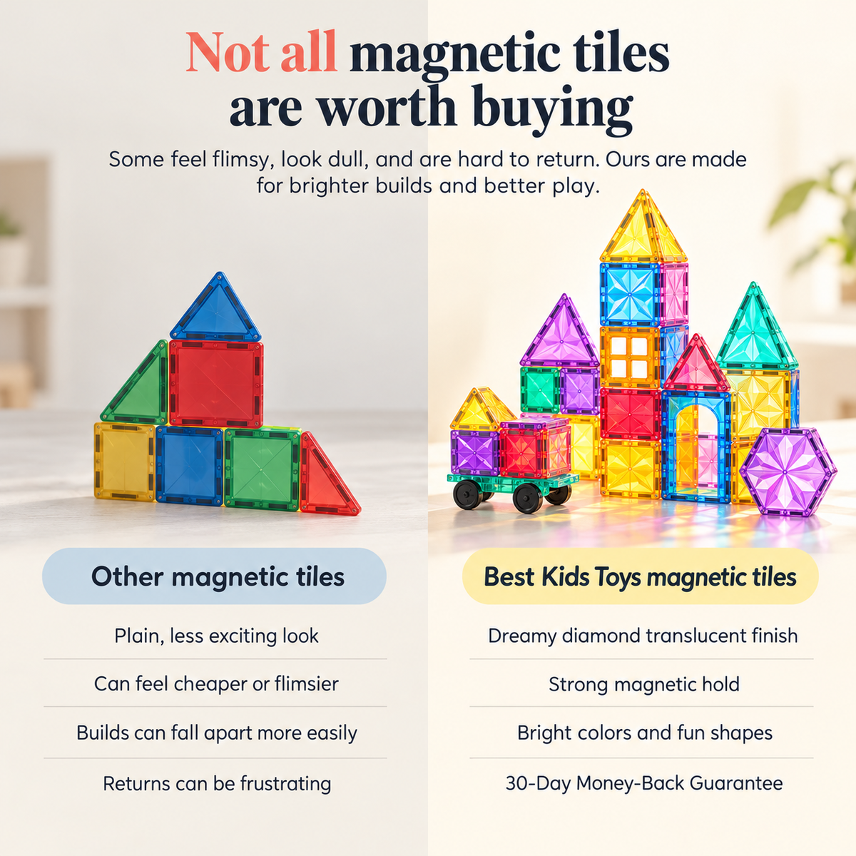 Playlit Magnetic Building Tiles | STEM Toy for Kids