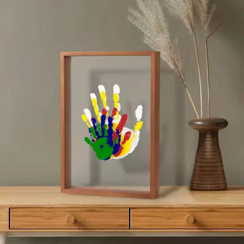 DIY Handprint Keepsake Frame Kit for Toddlers – Customizable Colorful Picture Frame with Durable Wooden Design 0