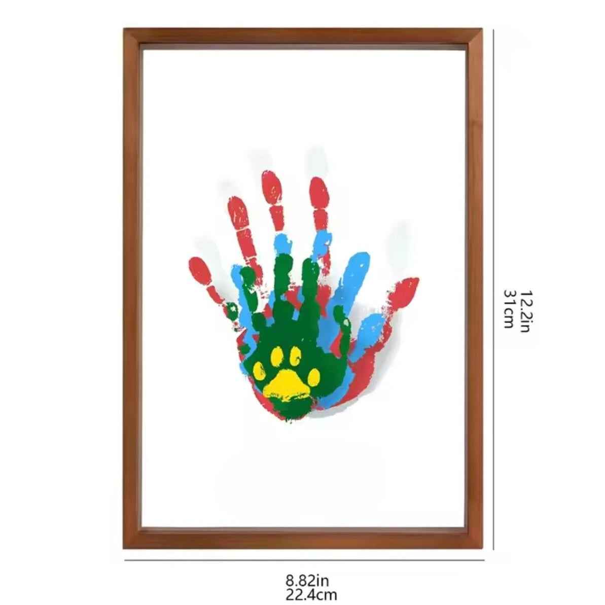 DIY Handprint Keepsake Frame Kit for Toddlers – Customizable Colorful Picture Frame with Durable Wooden Design 2